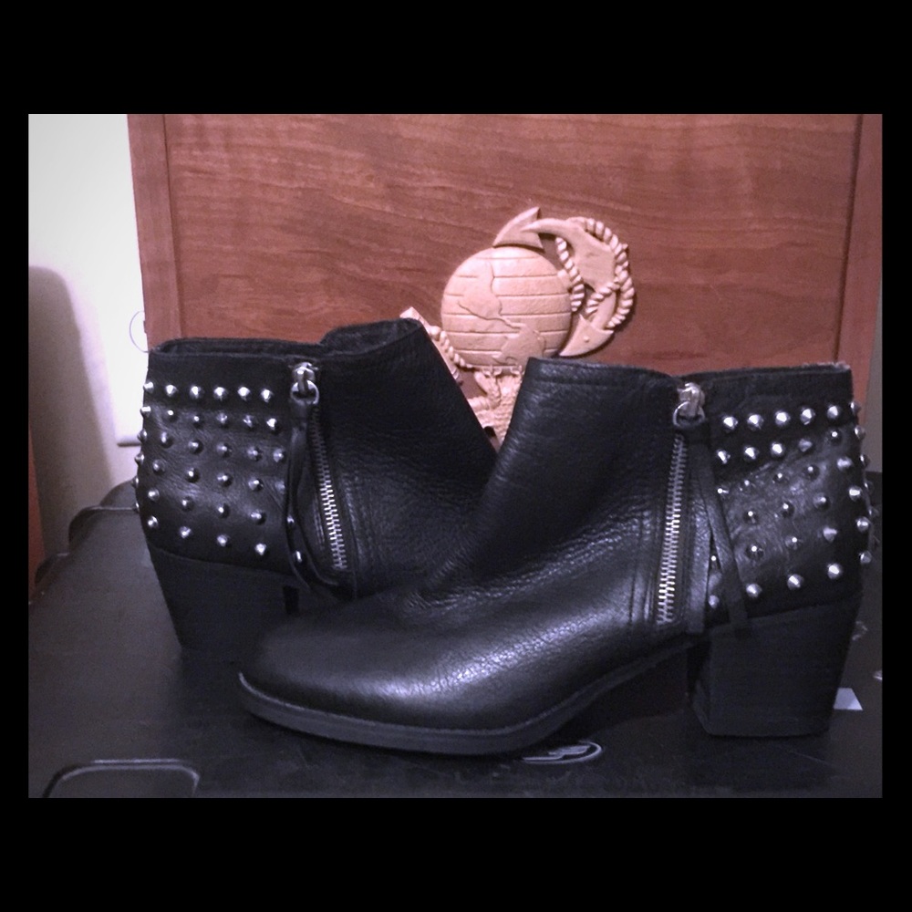 ALDO Black Booties with Studs